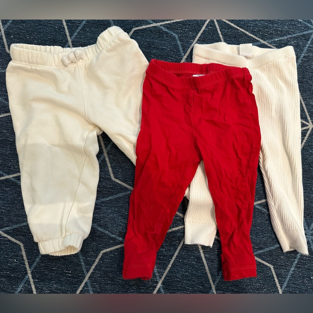 Carter's Red and Cream Kids Leggings Trio